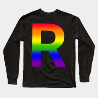 Rainbow Letter R Long Sleeve T-Shirt